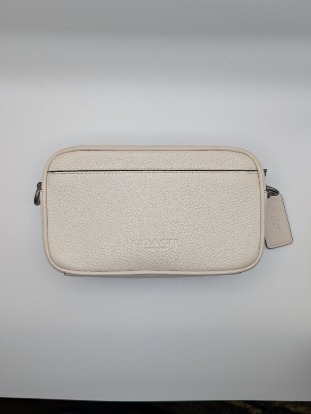 Coach Jayden Crossbody | Gunmetal Chalk | Pebbled Leather Men's Camera Bag